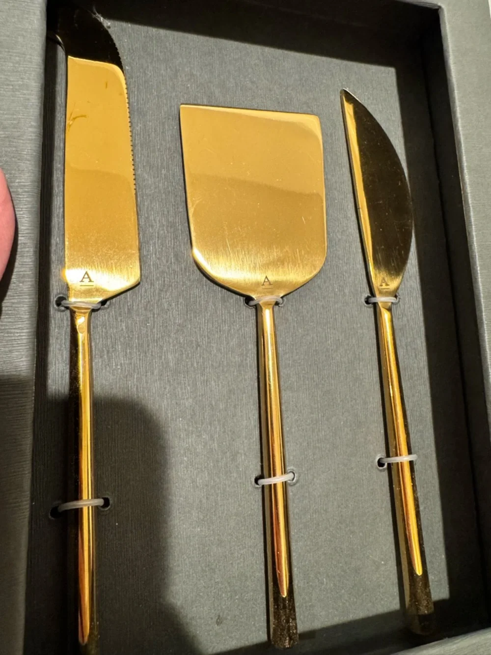 Anthropologie Gold and Silver Long-Handled Serving Spoons‎